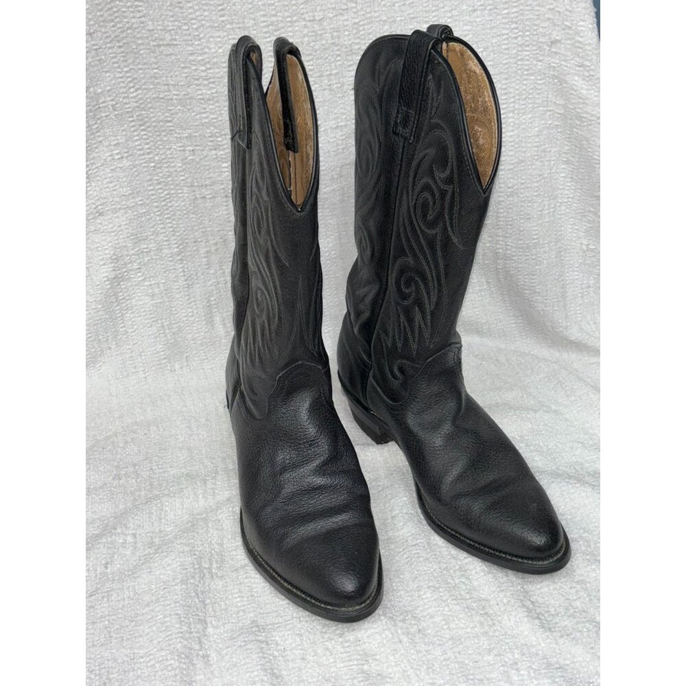 Unbranded Women's Black Leather Western Boots Size 10 #21691